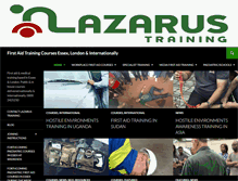 Tablet Screenshot of lazarustraining.co.uk